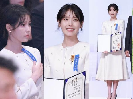 [슬라이드 포토] 어제자 금융부 기자들 깜짝 놀래킨 아이유 미모 42장 모아보기