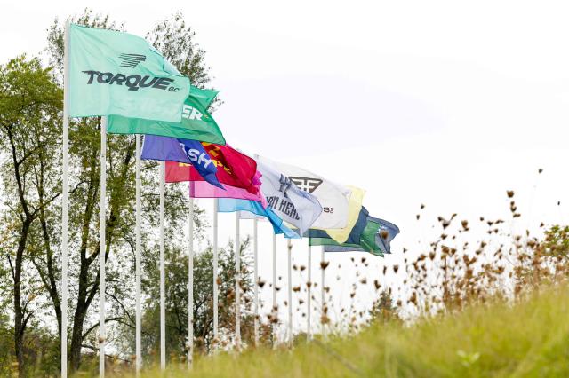 LIV 골프 12개 팀 깃발이 펄럭이고 있다 사진LIV 골프