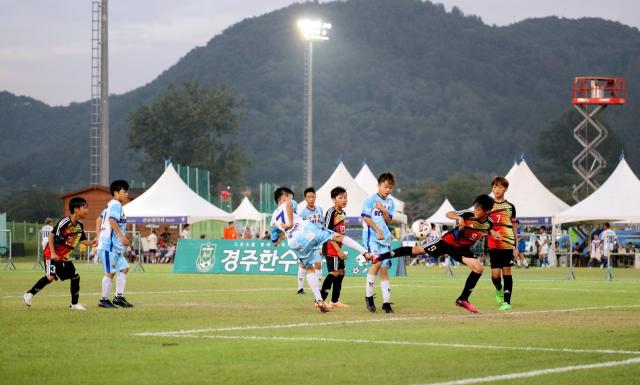 올 8월 경주서 개최된 화랑대기 전국 유소년 축구대회 모습 ｢사진＝경주시｣