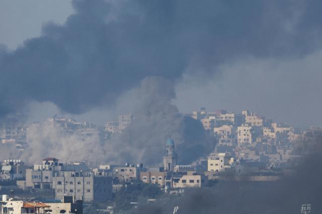 이스라엘군의 공습으로 파괴된 가자지구사진로이터연합뉴스