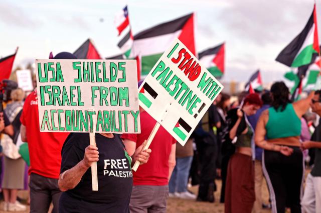 호주에서 열린 팔레스타인 지지 시위사진AFP연합뉴스