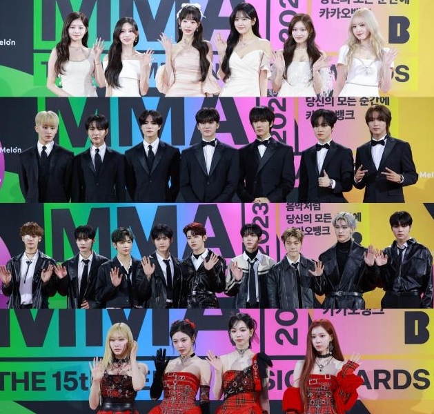 [슬라이드 포토] 멜론뮤직어워드(MMA2023) 레드카펫 빛낸 스타들