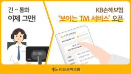 KB손보 모바일 화면서 가입 주요 내용 전달…보이는 TM 서비스 오픈