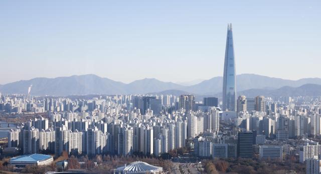 서울 강남구에서 바라본 도심 전경사진유대길 기자