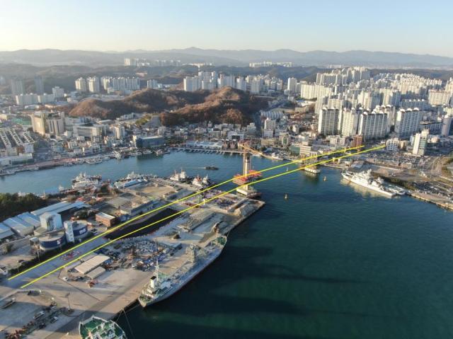 동빈대교 건설 현장 전경 사진포항시