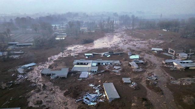 231219 -- HAIDONG Dec 19 2023 Xinhua -- This aerial photo taken on Dec 19 2023 shows the mudslide-struck Caotan Village in Minhe Hui and Tu Autonomous County of Haidong City northwest Chinas Qinghai Province Eleven people have been confirmed dead in northwest Chinas Qinghai Province after a 62-magnitude earthquake jolted the neighboring Gansu Province late Monday evening according to local authorities
   The epicenter was located just 5 km from the border between the two provinces Many areas in Qinghai have felt strong tremors XinhuaZhang Hongxiang2023-12-19 140856
저작권자 ⓒ 1980-2023 ㈜연합뉴스 무단 전재 재배포 금지Xinhua News AgencyAll Rights Reserved