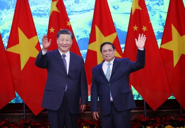 시진핑 주석과 팜 민 찐 총리 사진베트남통신사