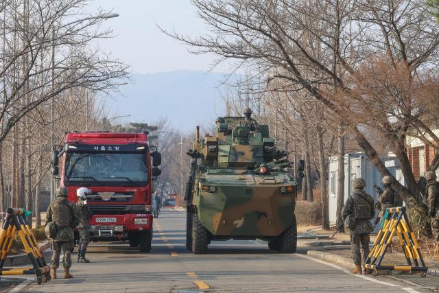 천호 자주대공포가 훈련지역으로 들어오고 있다사진육군