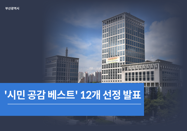 부산시시장 박형준가 시 누리집홈페이지을 통한 시민 설문조사와 언론인 등의 의견을 종합해 올 한 해 부산의 성장과 시민의 행복을 이끈 「2023년 시민공감 시정베스트」를 발표했다사진부산시 