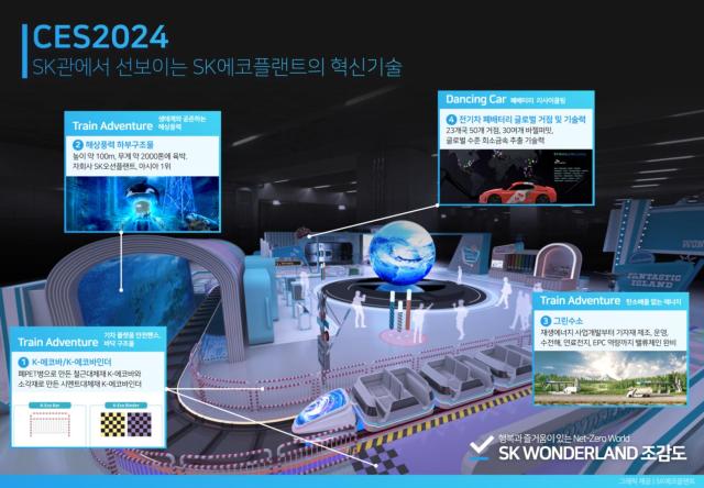 세계 최대 가전·IT 전시회인 CES 2024 SK관에서 선보이는 SK에코플랜트의 혁신기술 및 솔루션사진SK에코플렌트