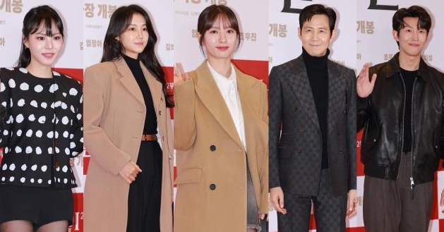 [슬라이드 포토] 벌써 봄을 입은 스타들... 영화 외계인 2부 VIP시사회 참석한 스타들 