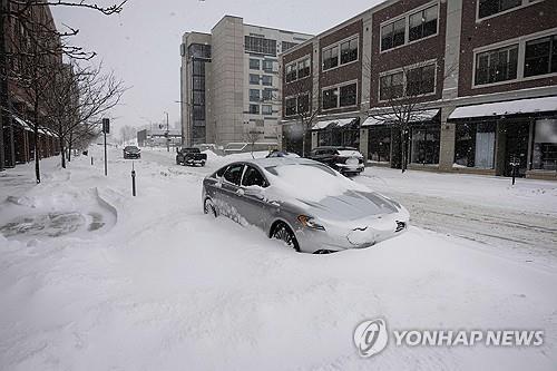 폭설과 강풍 강타한 미 아이오와주사진아이오와주 AFP연합뉴스