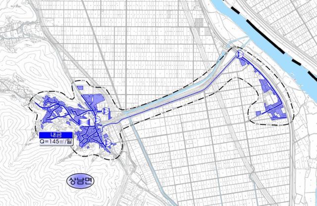내금대흥지구 마을하수도 정비사업 계획평면도사진밀양시