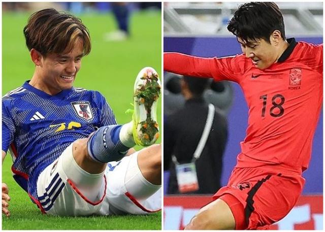 일본 축구의 미래 구보 다케후사왼쪽와 한국 축구의 미래 이강인 사진연합뉴스