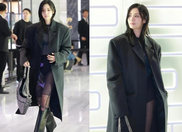 [슬라이드 포토] 나나, 돋보이는 팬츠리스룩 패션