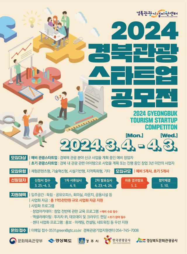 2024 경북 관광 스타트업 공모전 포스터 사진경상북도문화관광공사
