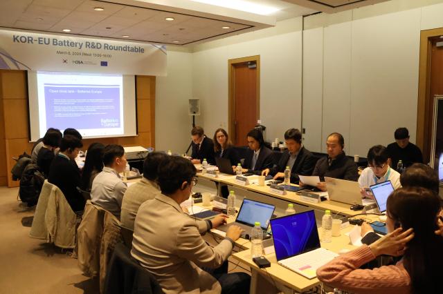 6일 서울 강남구 코엑스에서 한·유럽연합EU 연구개발RD 라운드테이블이 개최됐다사진한국배터리산업협회