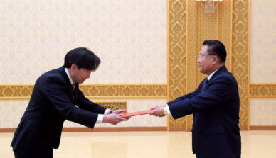 北외무성 대표단, 몽골 대통령 예방…교류·협조 강화