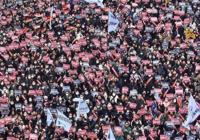 의협 총궐기에 약 2만명의 의사들이 모였다 사진연합뉴스
