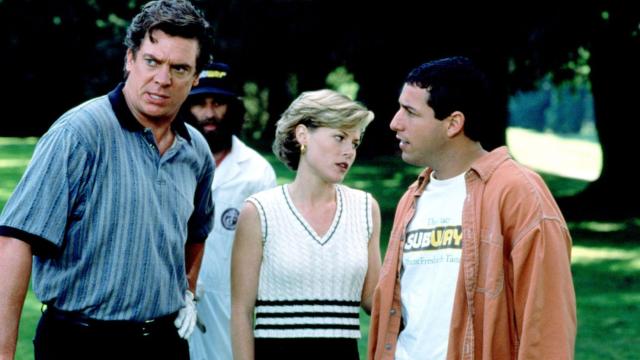1996년 미국에서 개봉한 골프 영화 해피 길모어의 한 장면 애덤 샌들러오른쪽와 크리스토퍼 맥도널드왼쪽가 연기 중이다 사진아주경제DB