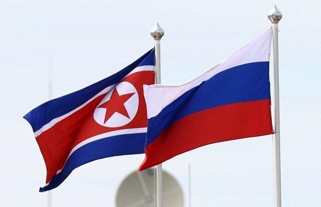 북한과 러시아 국기 사진연합뉴스