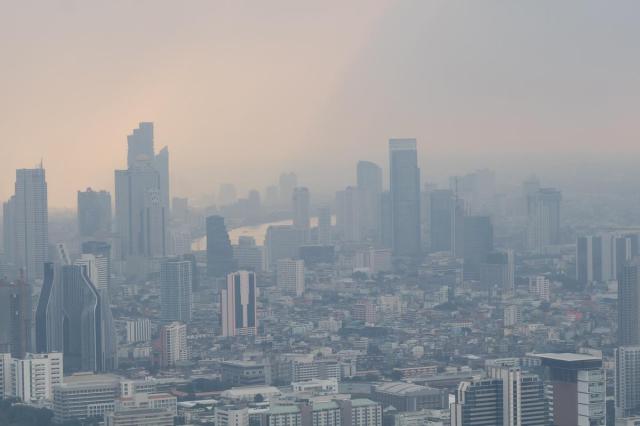 대기오염이 심한 방콕의 모습 사진게티이미지