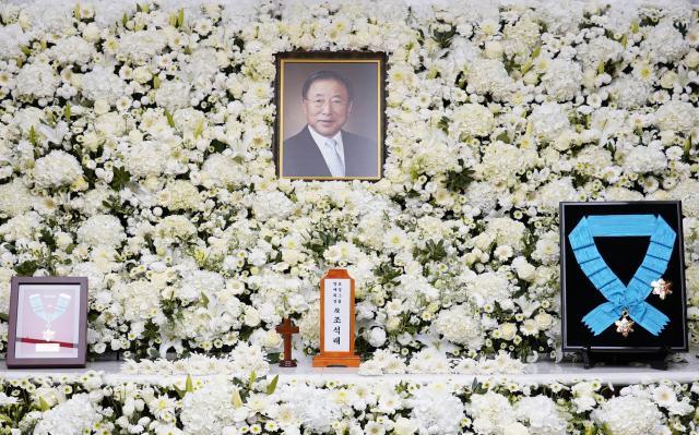 지난 30일 신촌세브란스병원 장례식장에 마련된 조석래 효성그룹 명예회장 빈소 사진효성
