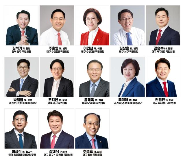 제22대 국회의원 선거에 당선된 영남대학교 동문사진영남대학교