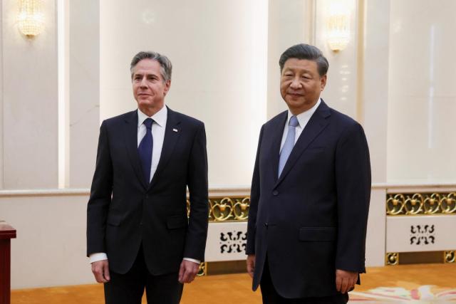 토니 블링컨 미국 국무부 장관과 시진핑 중국 국가주석이 2023년 6월 만난 장면 사진AP 연합뉴스