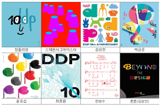 Một số tác phẩm trong Triển lãm áp phích kỷ niệm 10 năm DDP được tổ chức tại tầng 4 tòa nhà Design Lab từ ngày 264308 ẢnhQuỹ thiết kế Seoul