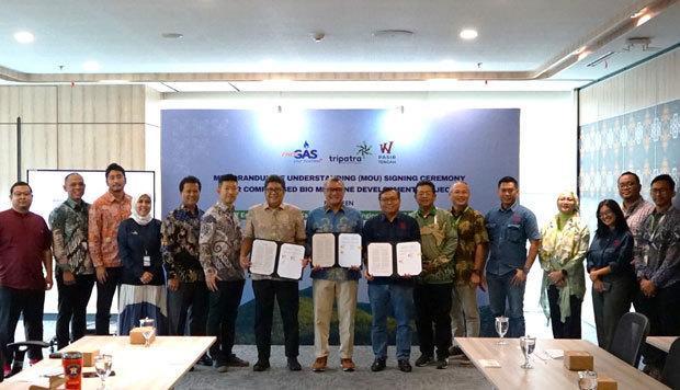 도쿄가스가 간접 출자하고 있는 인도네시아의 가스배급회사 EHK는 메탄가스를 활용한 바이오 가스 공급 및 이용에 관한 사업화 조사의 일환으로 재생가능 천연가스RNG의 제조・공급에 관한 업무협약을 25일 체결했다 사진EHK 제공