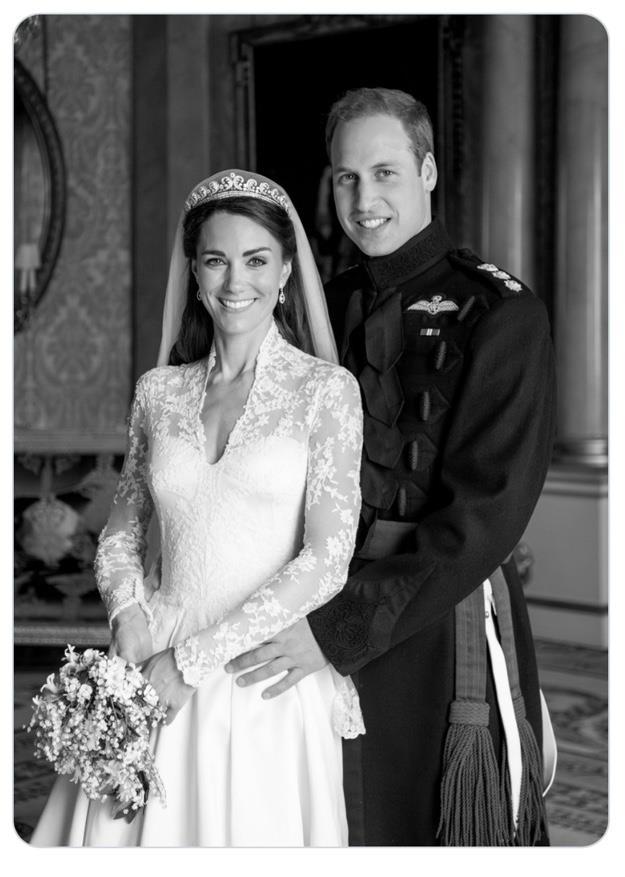 윌리엄 영국 왕세자와 케이트 미들턴 왕세자빈 결혼사진 사진영국 왕세자 부부 공식 X