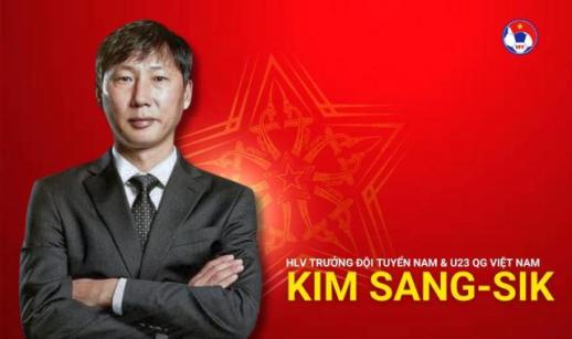 Ông Kim Sang-sik trở thành HLV trưởng Đội tuyển Nam và Đội tuyển U23 Quốc gia Việt Nam