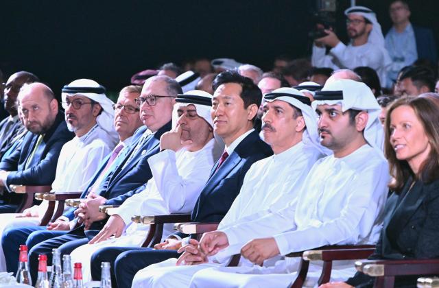 오세훈 서울시장이 6일현지시간 두방이 주메이라 리조트에서 열린 UAE의 대표박람회인 두바이 핀테크 서밋에 참석해 기조연설을 했다 사진서울시