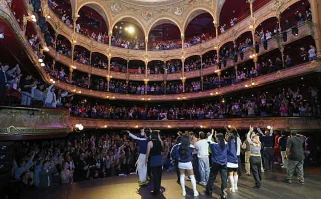 Korean dance crew 1Million and French break dancers Pokemon Crew perform at Théâtre du Châtelet in Paris on May 2 Courtesy of the Ministry of Culture Sports and Tourism
