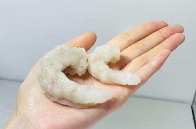 Picture of lab-grown Dokdo Shrimp meat Courtesy of the Ministry of Oceans and Fisheries