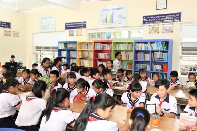 효성베트남이 기증한 동나이성 초등학교 내 도서관 [사진=베트남통신사]