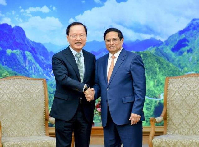 박학규 삼성전자 사장이 9일 팜민찐 베트남 총리를 예방했다 사진베트남 총리실 홈페이지