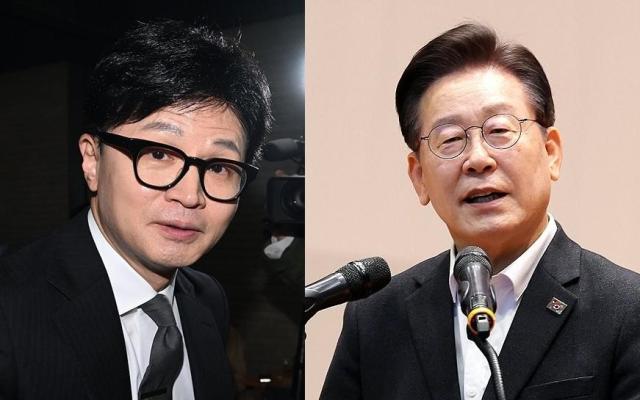 한동훈 국민의힘 비상대책위원장왼쪽과 이재명 더불어민주당 대표 사진연합뉴스