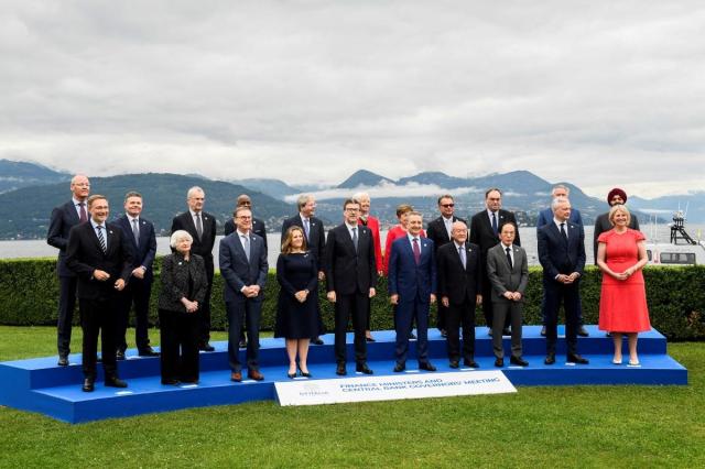 지난 24일현지시간 이탈리아 스트레사에서 열린 G7 재무장관중앙은행 총재 회담 사진로이터 연합뉴스
