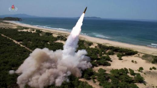 N. Korea fires barrage of short-range missiles into East Sea