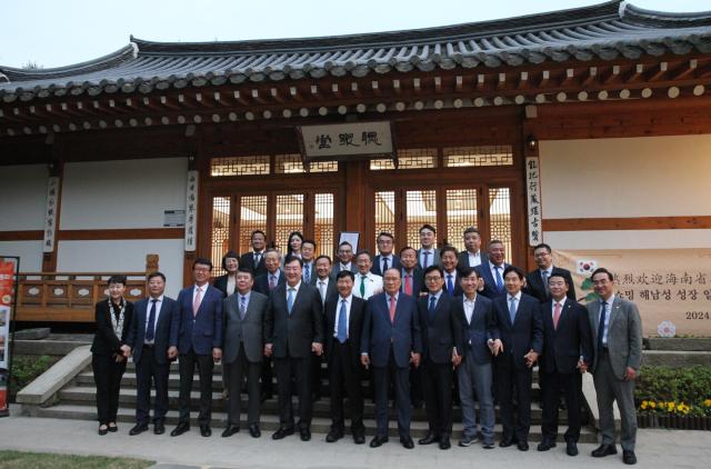 中国海南省代表团访韩 昨日举行欢迎晚宴