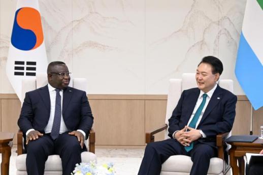 尹大統領、訪韓中のアフリカ10カ国首脳らとリレー会談