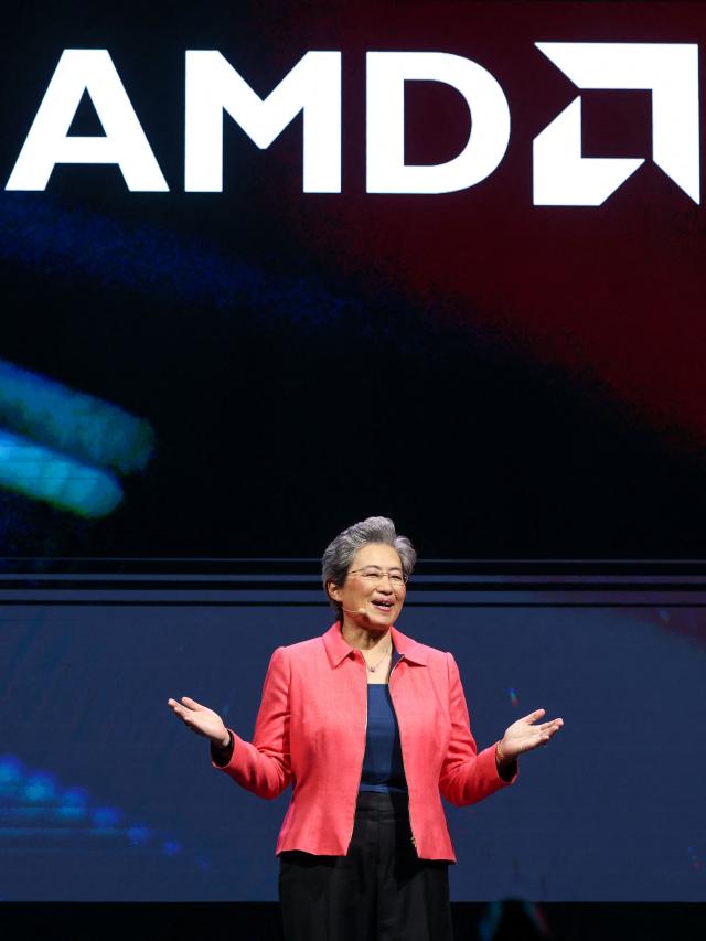 AMDAdvanced Micro Devices 회장 겸 CEO Lisa Su가 2024년 6월 3일 타이베이에서 열린 대만 최고의 기술 엑스포인 Computex 2024에서 개회 기조연설을 하고 있습니다 사진 제공 I-Hwa CHENGAFP