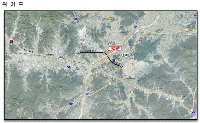 김천시 부곡 택지 새로운 활력소 경부선 횡단차도 착수횡단차도 위치도사진김천시