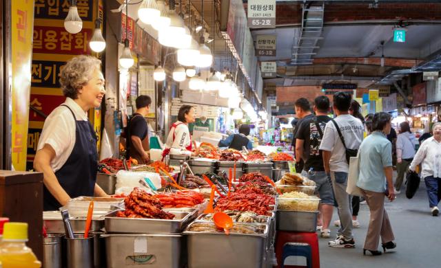 A vendor waits for customers at a traditional market in Jongno-gu Seoul June 4 2024 AJU PRESS Kim Dong-woo