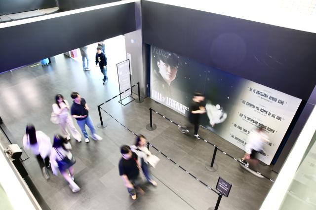 A photo of Faker is display at the Faker Temple in the HiKR Ground in central Seoul area on June 5th 2024 AJU PRESS Han Jun-gu