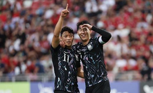 韩国7比0轻取新加坡 锁定头名晋级