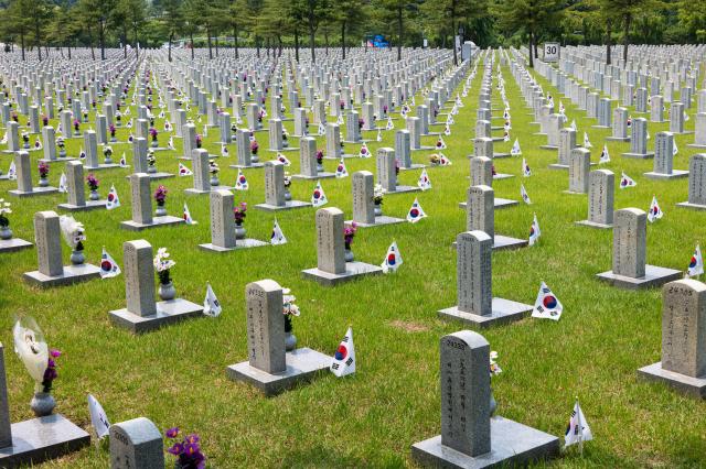 Seoul National Cemeterys military personnel burial area In addition to this section countless Korean War casualties and fallen patriots are laid to rest at the Seoul National Cemetery AJU PRESS Park Jong-hyeok