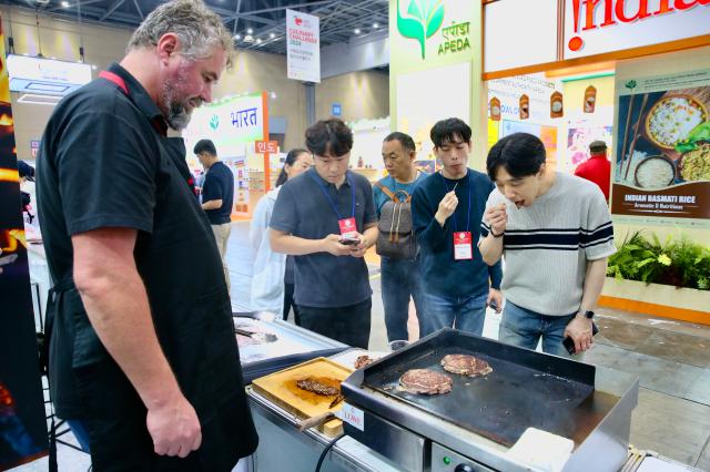 Visitors and participants experience booths from various countries at SEOUL FOOD 2024 held at KINTEX on June 11 2024AJU PRESS Han Jun-gu